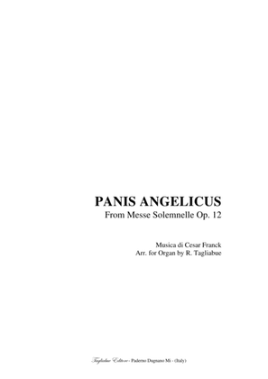 FRANCK - PANIS ANGELICUS - ALL IN ONE FILE: : For Organ Solo, for Soprano, Tenor and Organ, for Alto