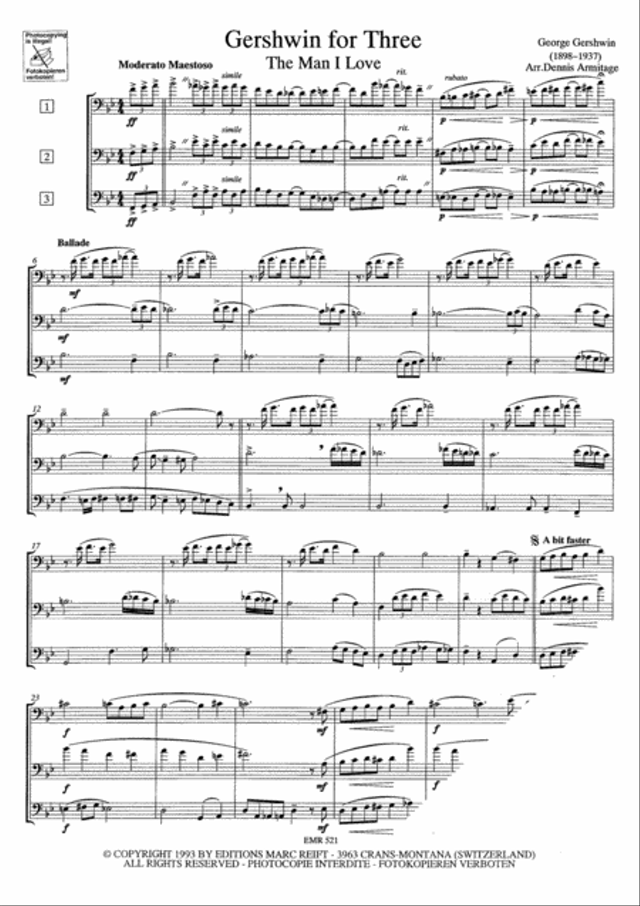 Gershwin for Three Trombone Trio scores gallery preview page 4