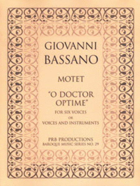 Motet, 'O doctor optime' (score)