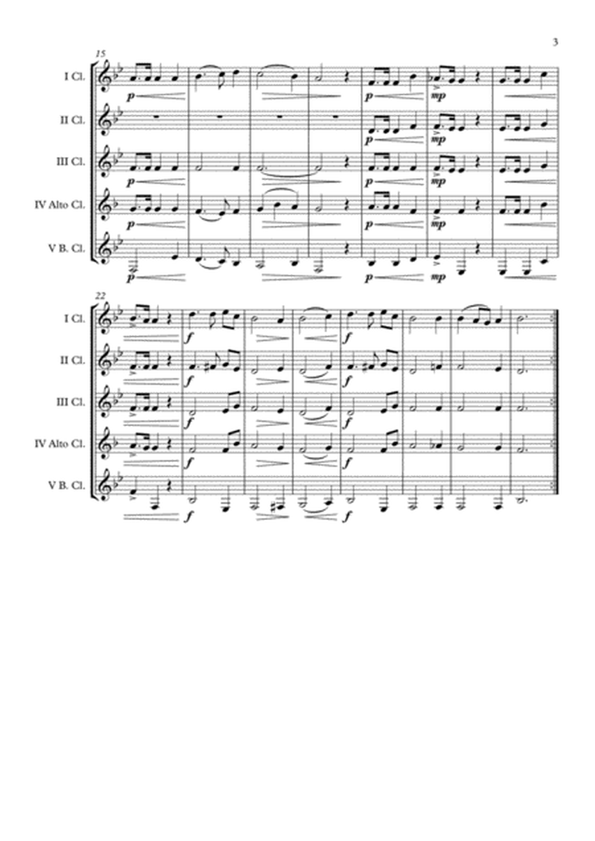 "Schweizerpsalm" (National Anthem of Switzerland) Clarinet Choir arr. Adrian Wagner image number null