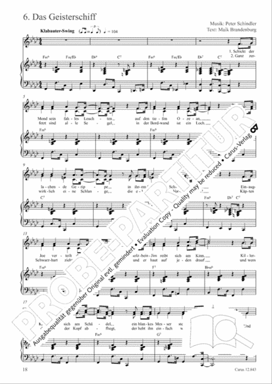 Gruselsongs, Band 1 Score scores gallery preview page 19
