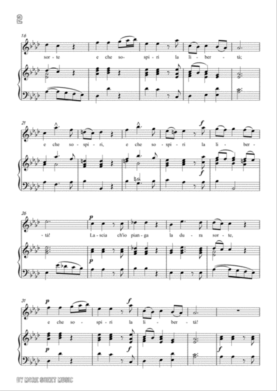 Handel-Lascia ch'io pianga in E flat Major,for Voice and Piano Voice Solo scores gallery preview page 4