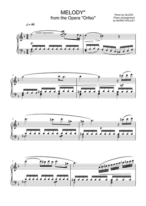 Gluck - Melody (from Orfeo ed Euridice, easy piano sheet)
