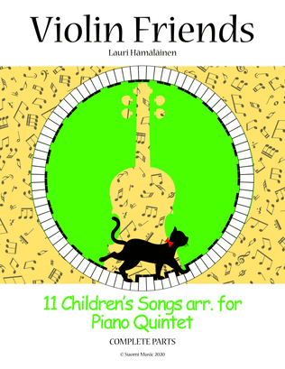 Potpourri of three children's songs for Junior Strings with piano / Piano Quintet