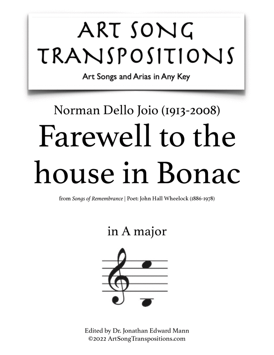 Farewell To The House In Bonac Voice scores gallery preview page 1