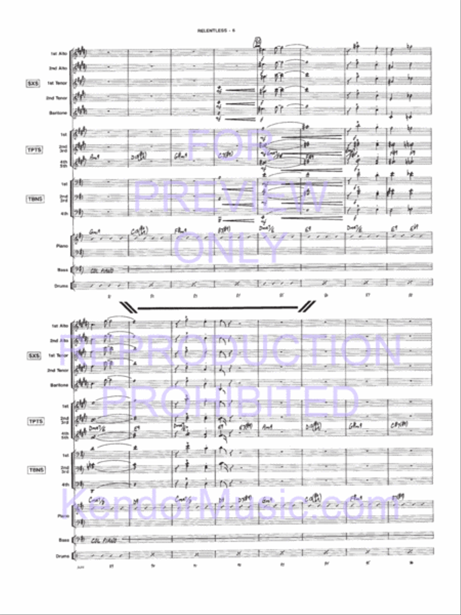 Relentless Relentless Jazz Ensemble scores gallery preview page 7
