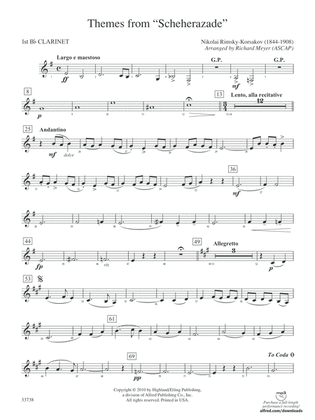 Themes from Scheherazade: 1st B-flat Clarinet