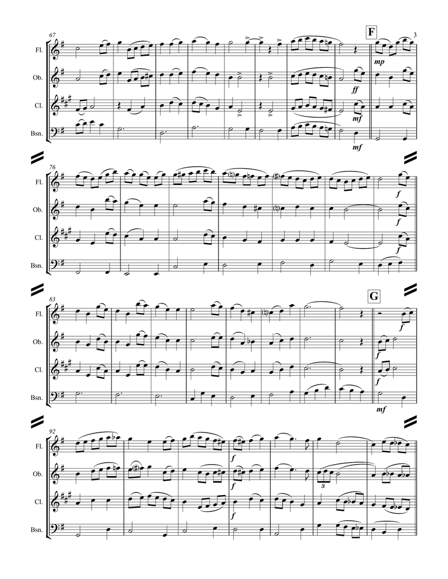 Silver Bells Silver Bells Woodwind Quartet scores gallery preview page 4