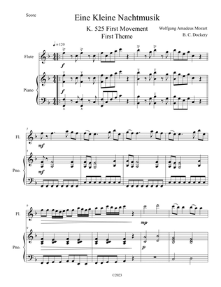 Eine Kleine Nachtmusik (A Little Night Music) K. 525 Mvmt. I for Flute Solo with Piano Accompaniment