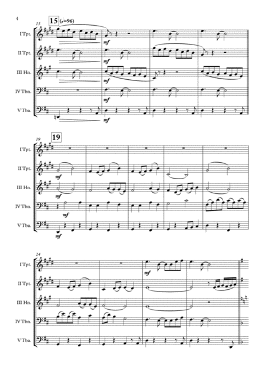 God Bless Us Everyone God Bless Us Everyone Brass Quintet scores gallery preview page 5