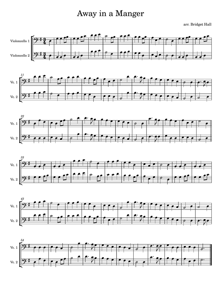 22 Christmas Duets for Cello String Duet scores gallery preview page 5