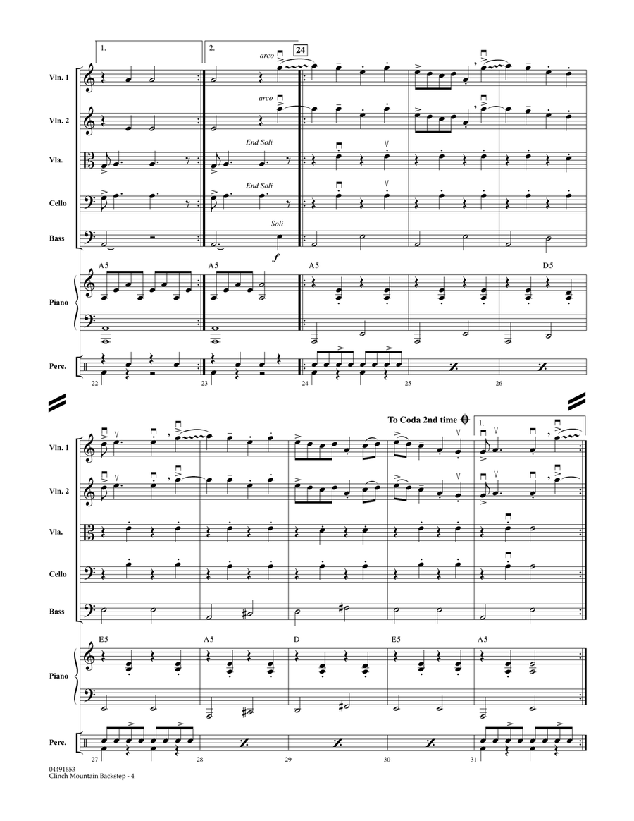 Clinch Mountain Backstep - Conductor Score (Full Score) String Orchestra scores gallery preview page 4