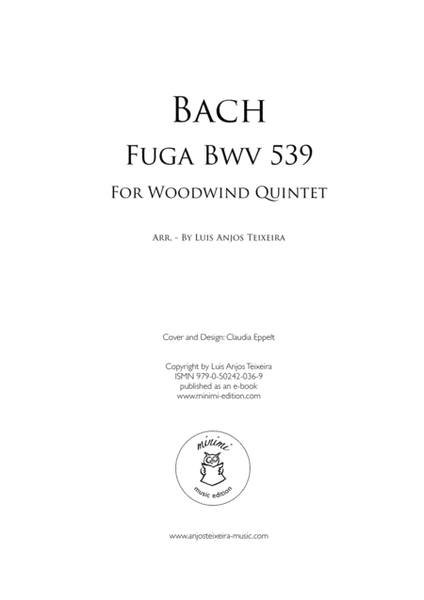 Bach Fuga BWV 539 For Woodwind Quintet image number null