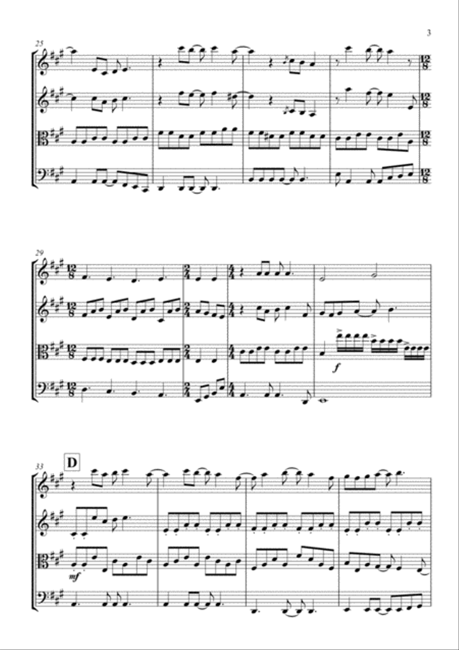 Here Comes The Sun String Quartet scores gallery preview page 5