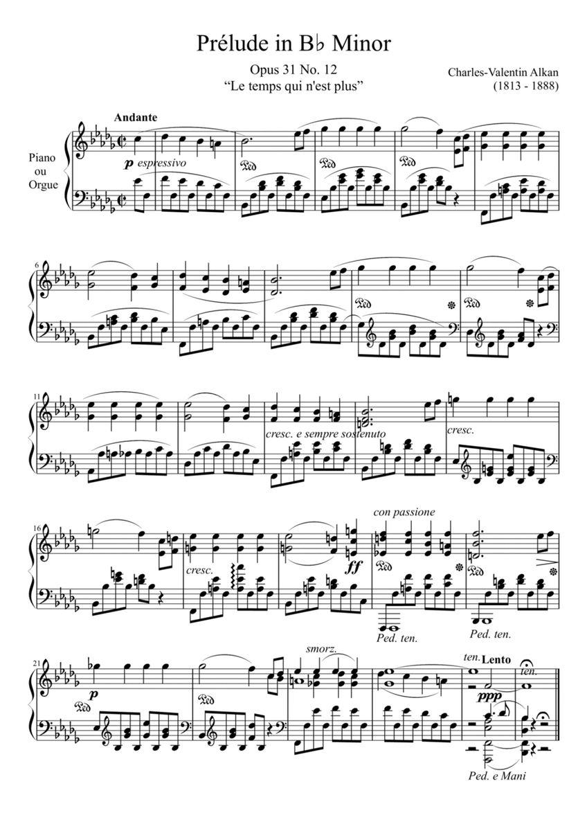 Prelude Opus 31 No. 12 in Bb Major image number null
