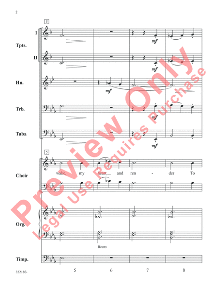 Awake, My Heart Choir scores gallery preview page 3