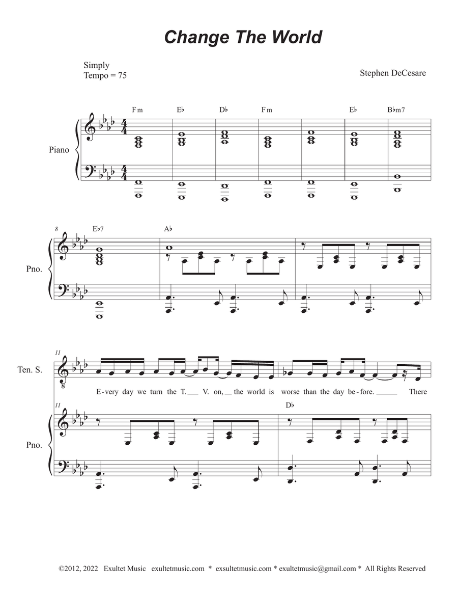 Change The World Change The World 4-Part scores gallery preview page 1