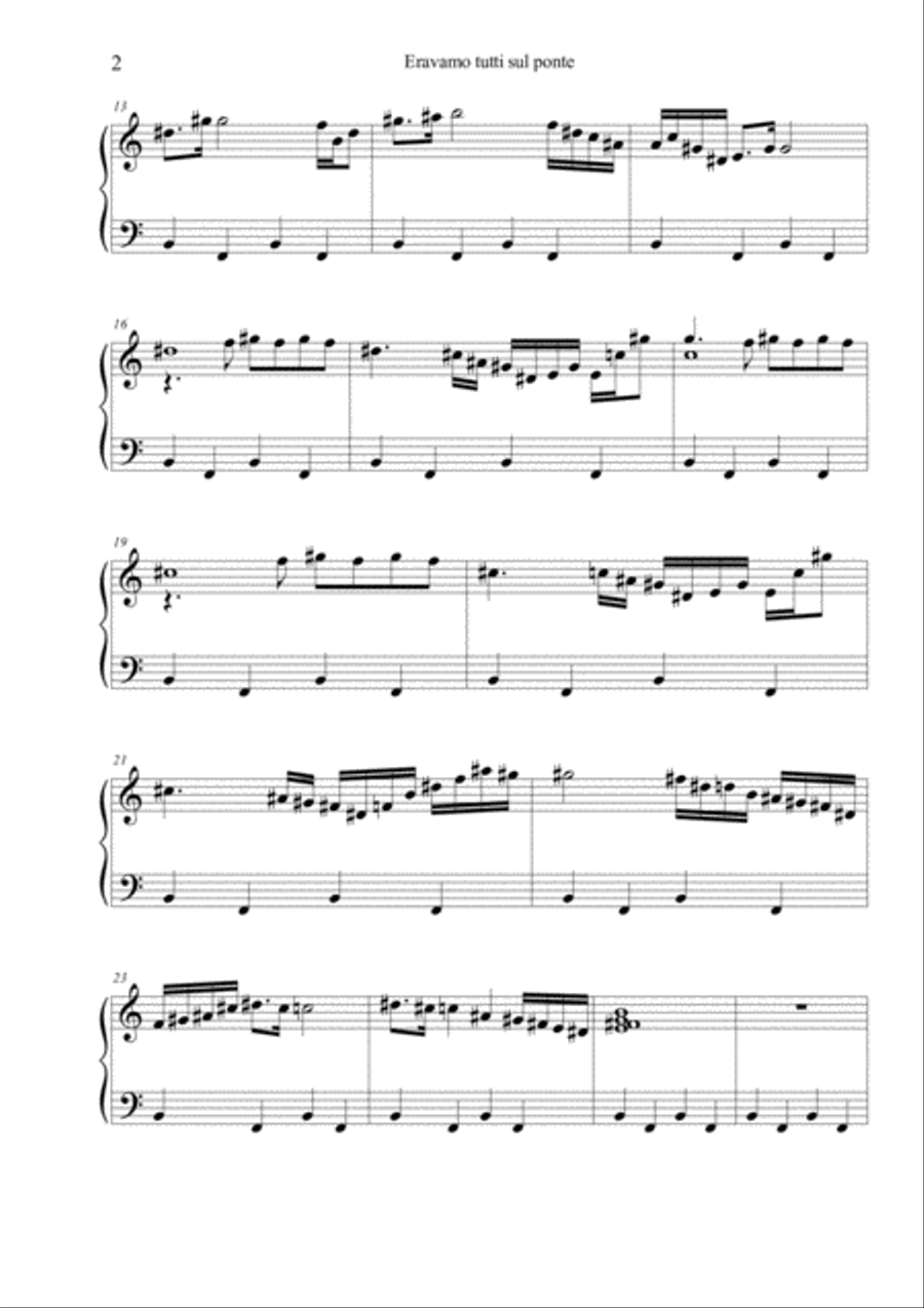 Eravamo tutti sul ponte Easy Piano scores gallery preview page 2