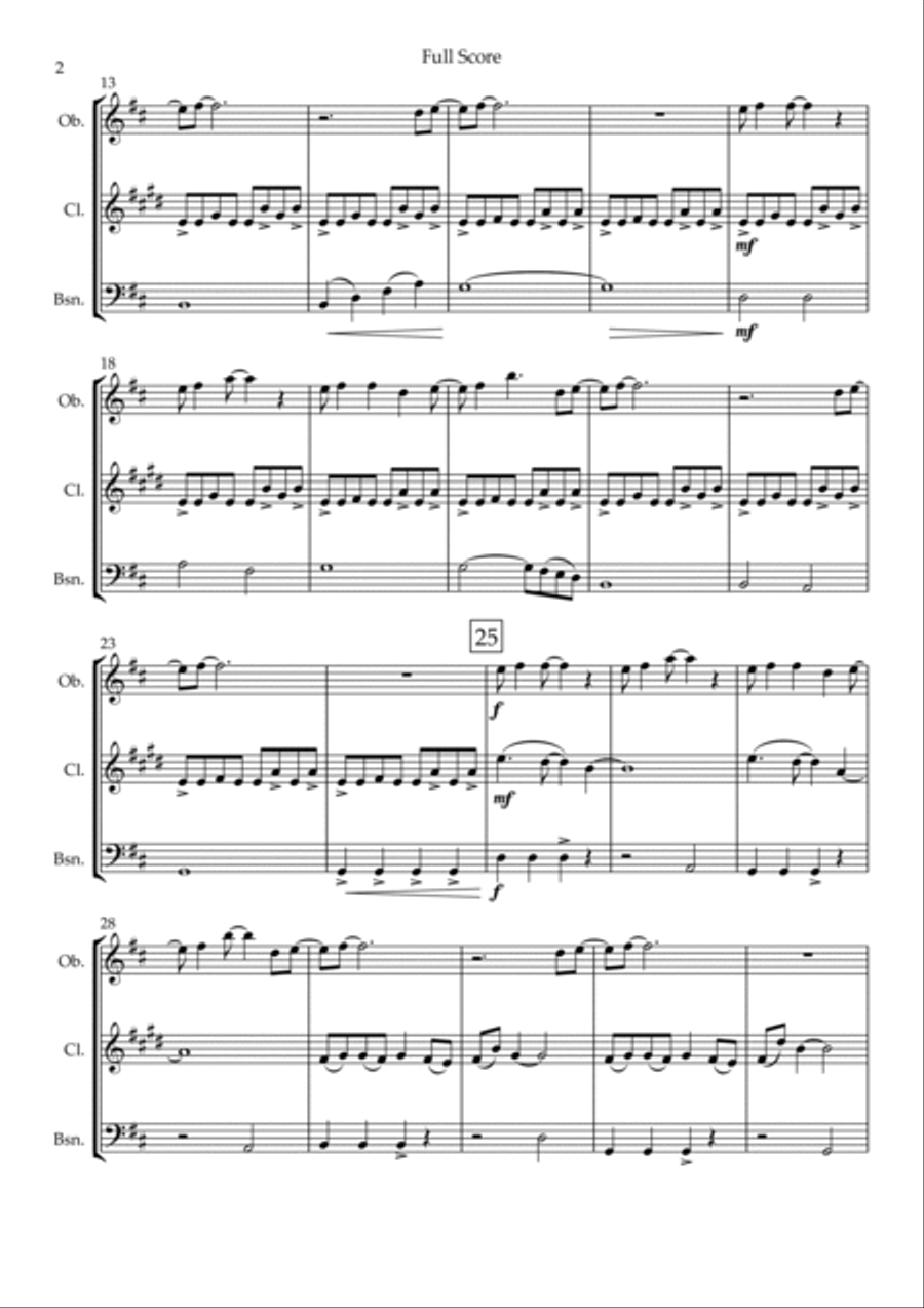 Without You Woodwind Trio scores gallery preview page 2