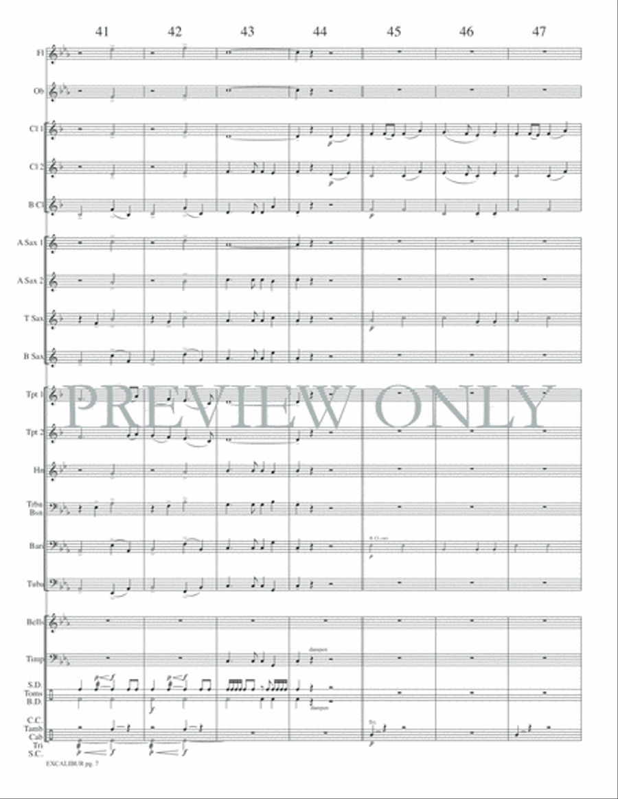 Excalibur Concert Band scores gallery preview page 10