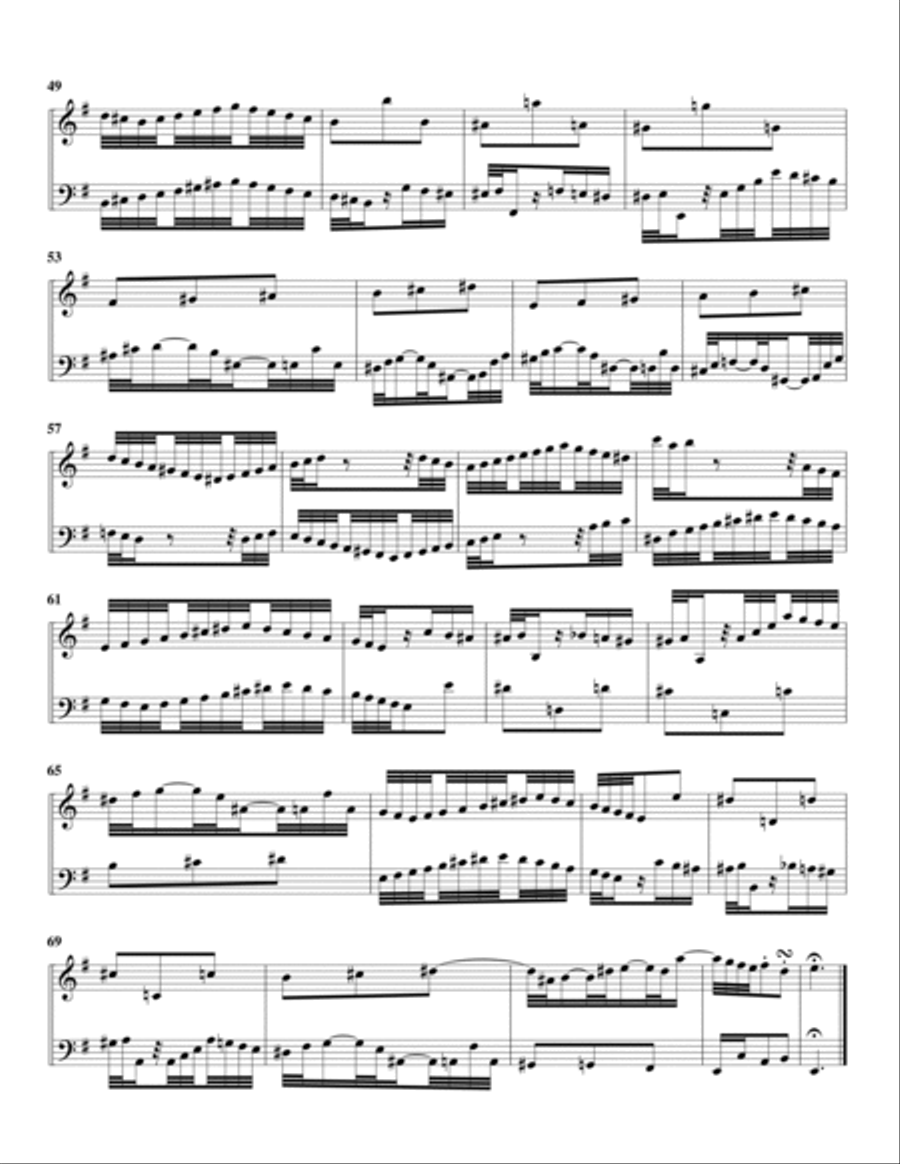 4 duets BWV 802-805 for harpsichord or organ