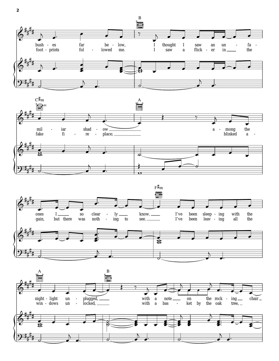 Angels Piano, Vocal, Guitar scores gallery preview page 2