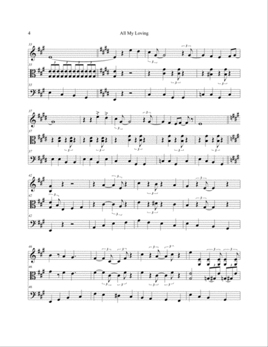 All My Loving All My Loving String Trio scores gallery preview page 4