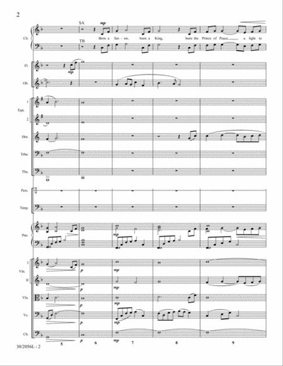 Born a Savior, Born a King - Orchestral Full Score and Parts