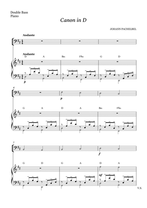 Book cover for Canon in D for Double Bass and Piano (With Chords)
