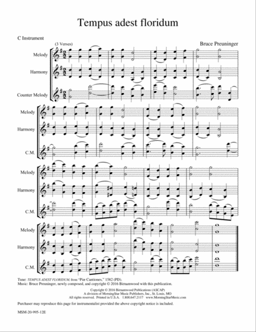 Tempus adest floridum Tempus adest floridum Piano and Keyboard scores gallery preview page 2