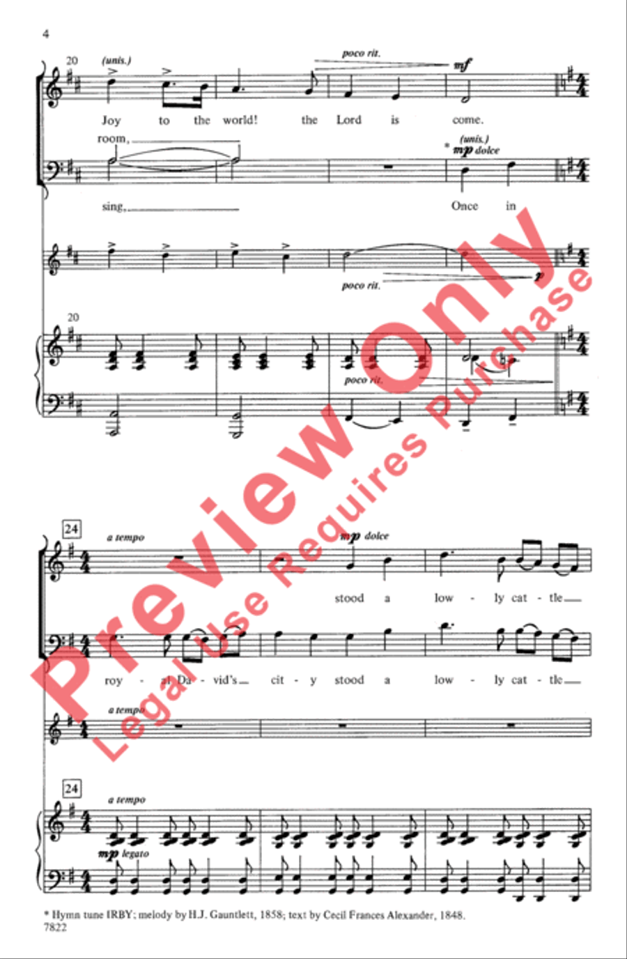 Joy: A Carol Cantata for Christmas 4-Part scores gallery preview page 4