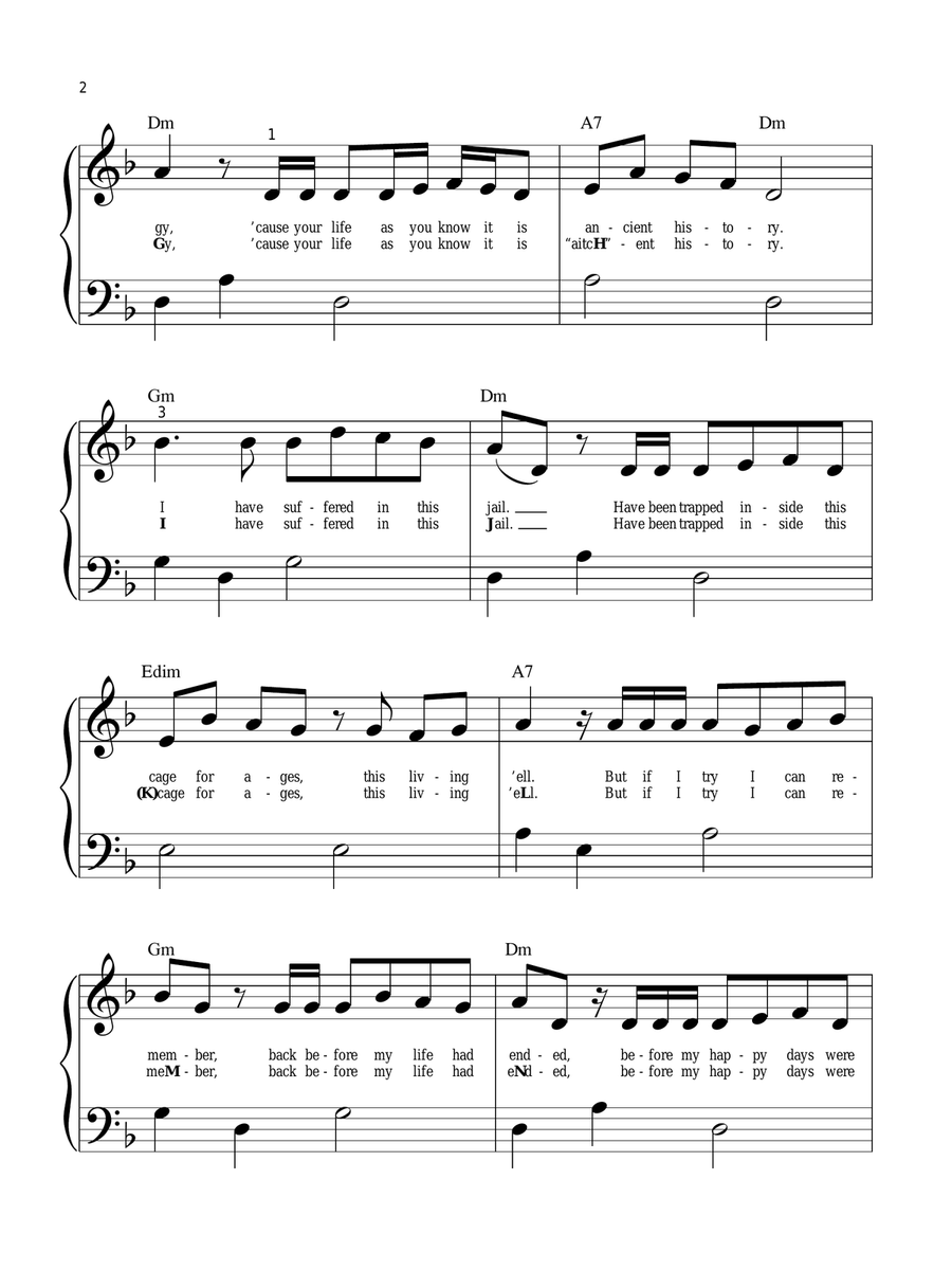 School Song School Song Easy Piano scores gallery preview page 2