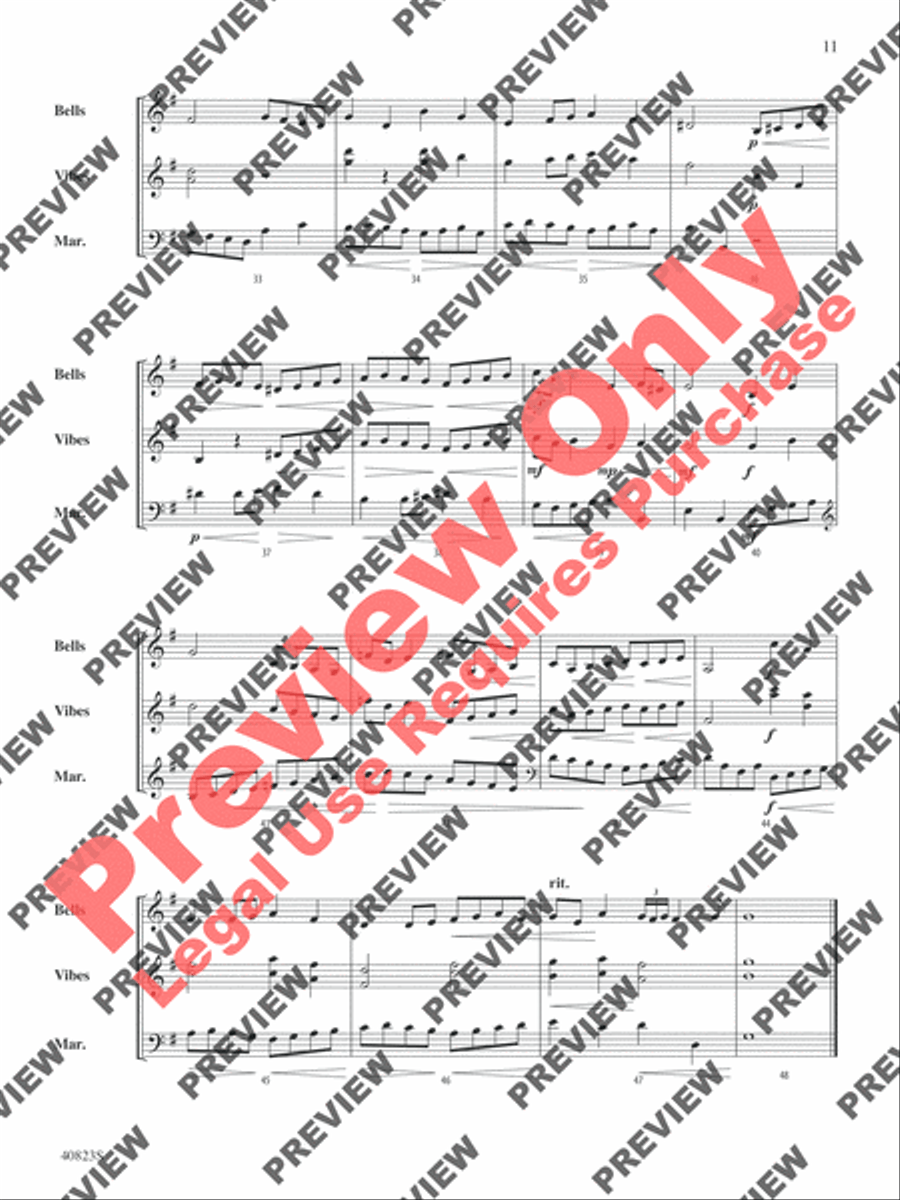 Classic Mallet Trios -- Bach Small Ensemble scores gallery preview page 24