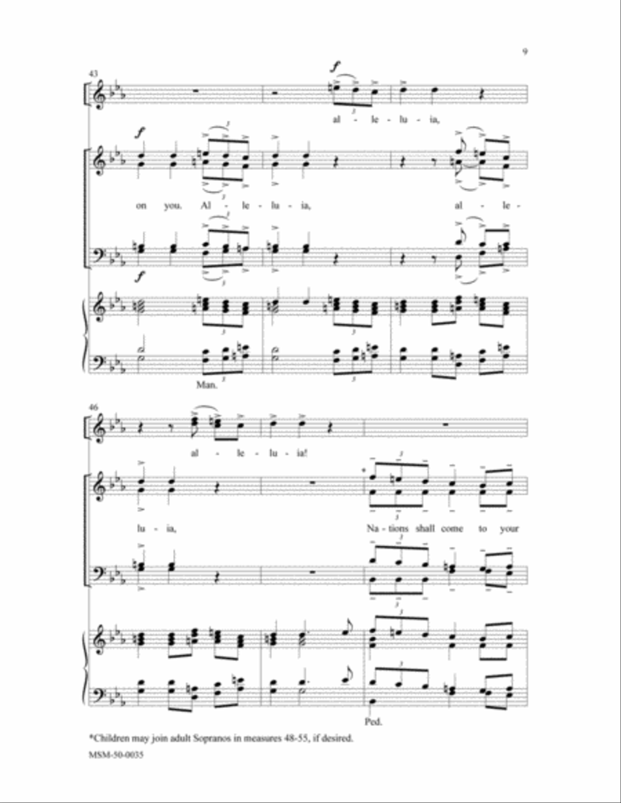 Arise, Shine, for Your Light Has Come 4-Part scores gallery preview page 6