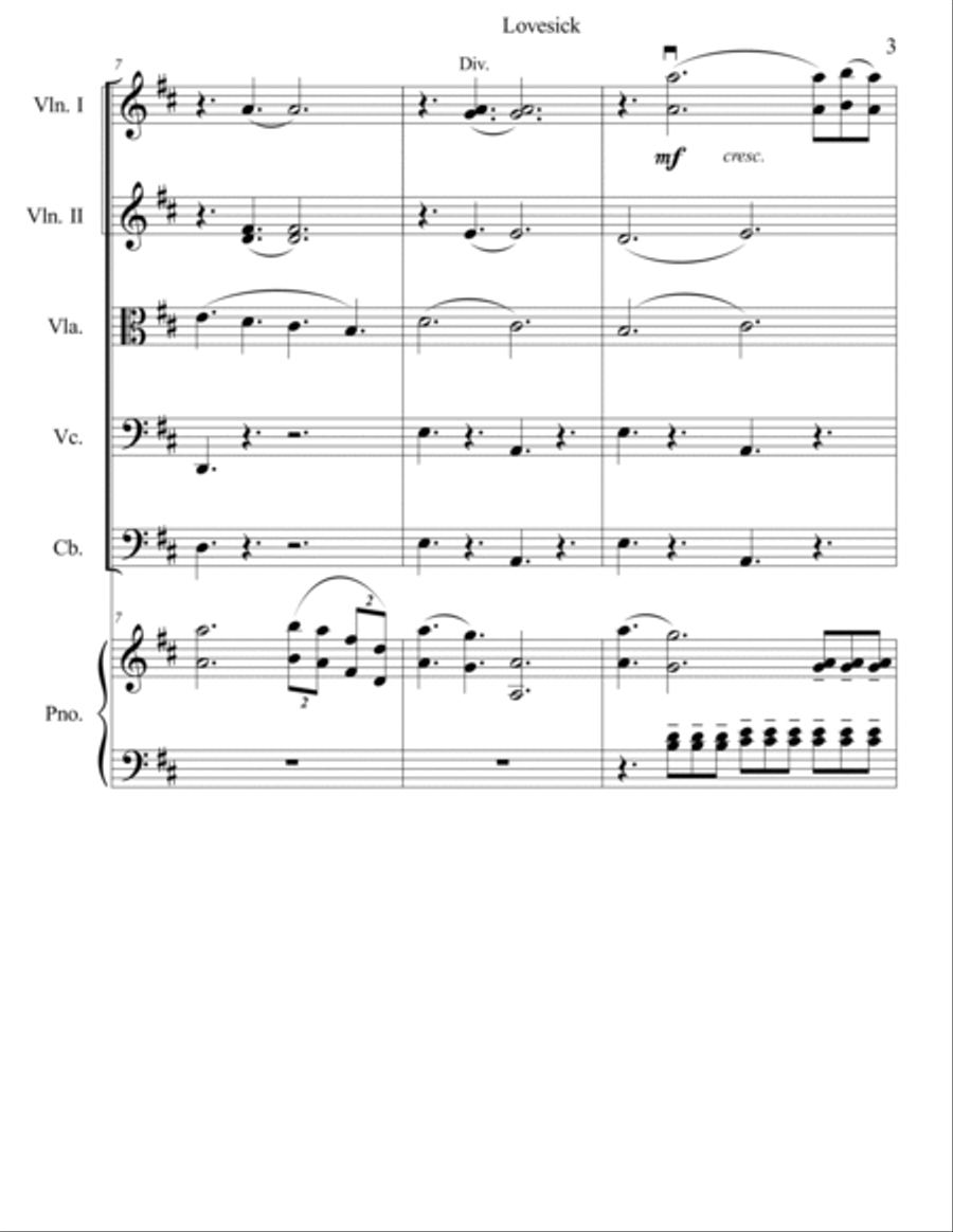 Lovesick Small Ensemble scores gallery preview page 4