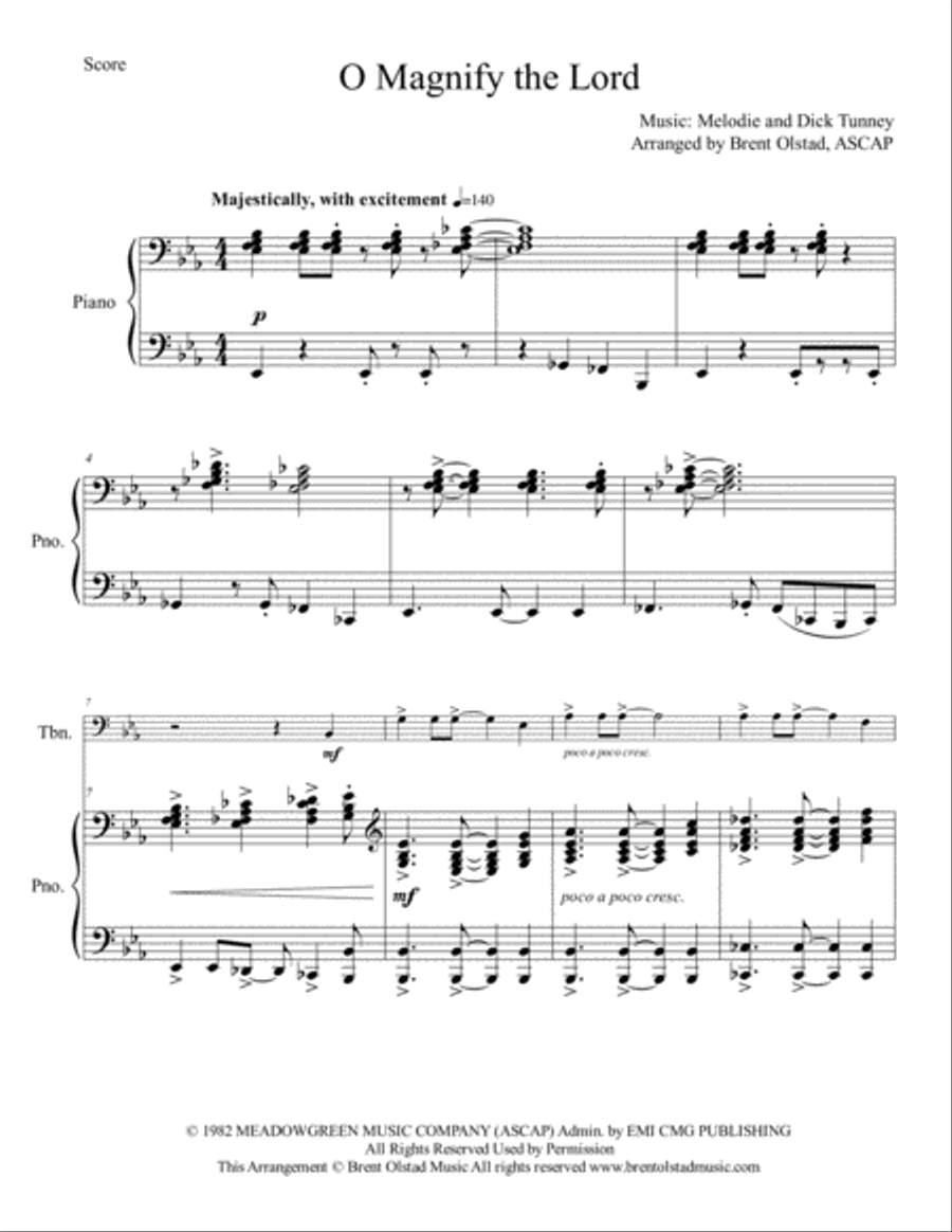 O Magnify The Lord Piano scores gallery preview page 2