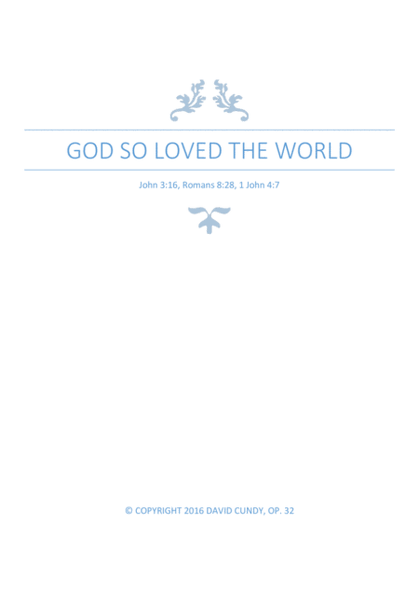 God so loved the world, Op. 32 image number null