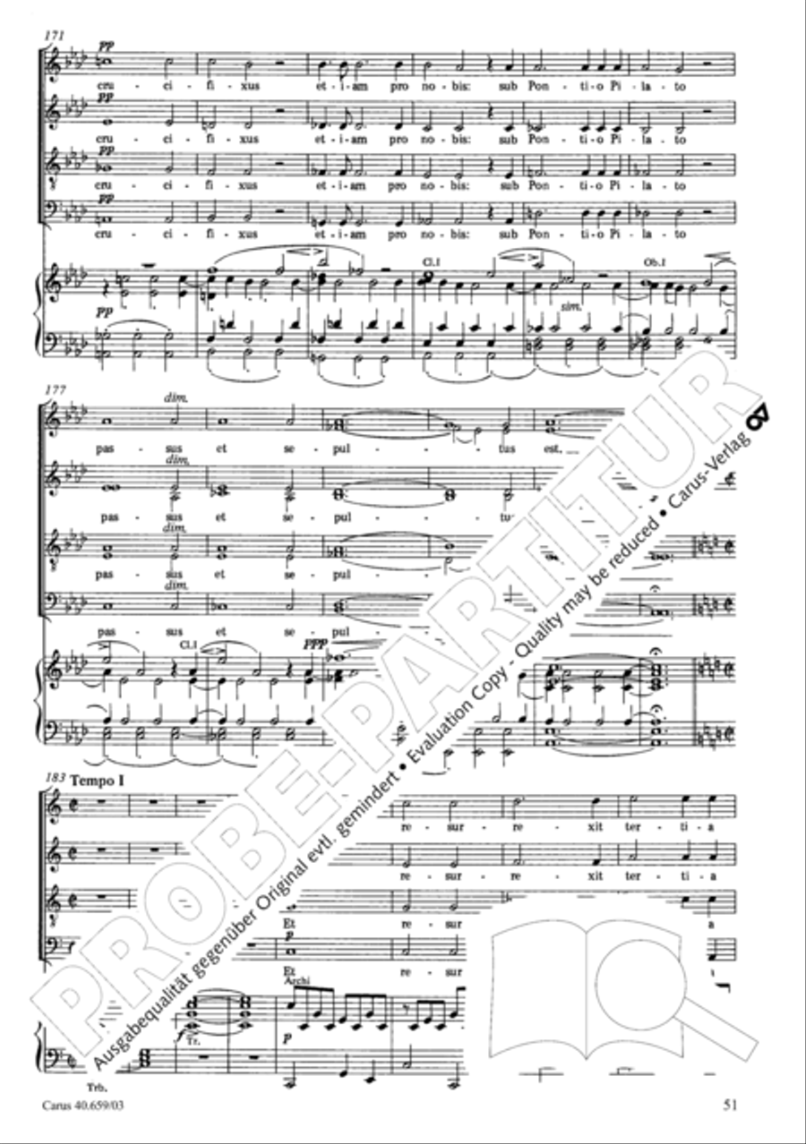 Mass in A flat major (Messe in As) 4-Part scores gallery preview page 52