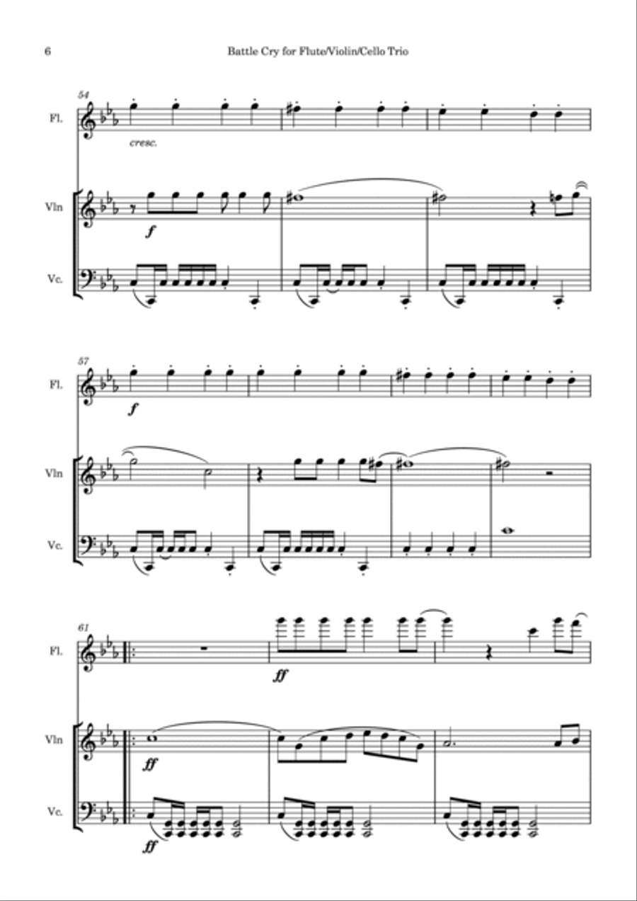 Battle Cry Flute scores gallery preview page 6