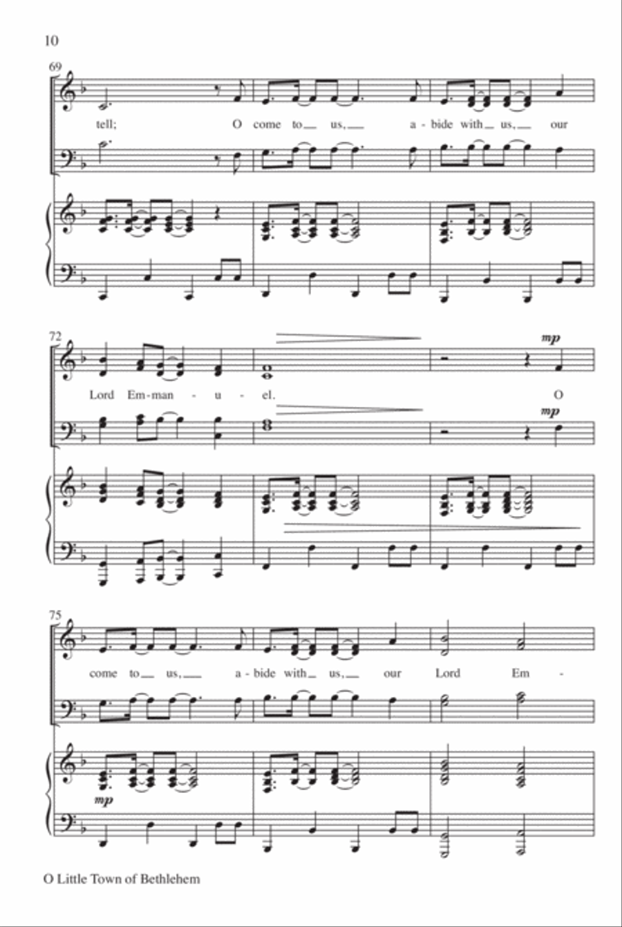 O Little Town of Bethlehem 4-Part scores gallery preview page 11