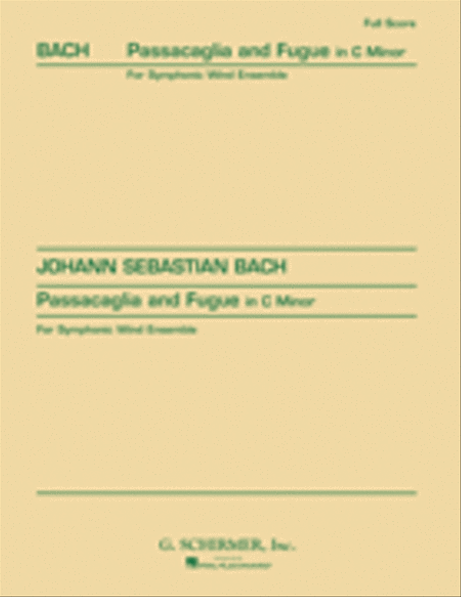 Passacaglia and Fugue in C Minor Concert Band scores gallery preview page 1