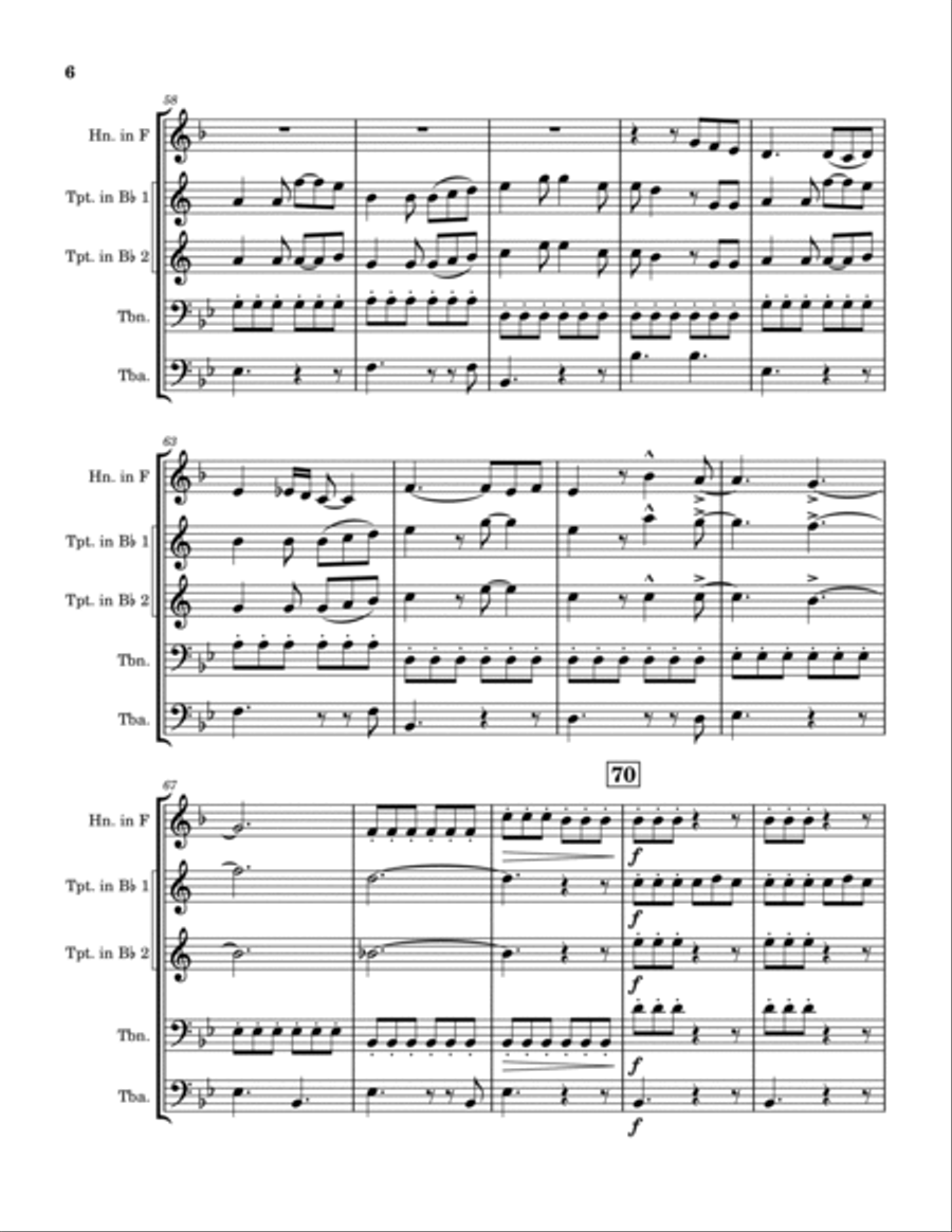 Until I Found You Brass Quintet scores gallery preview page 6