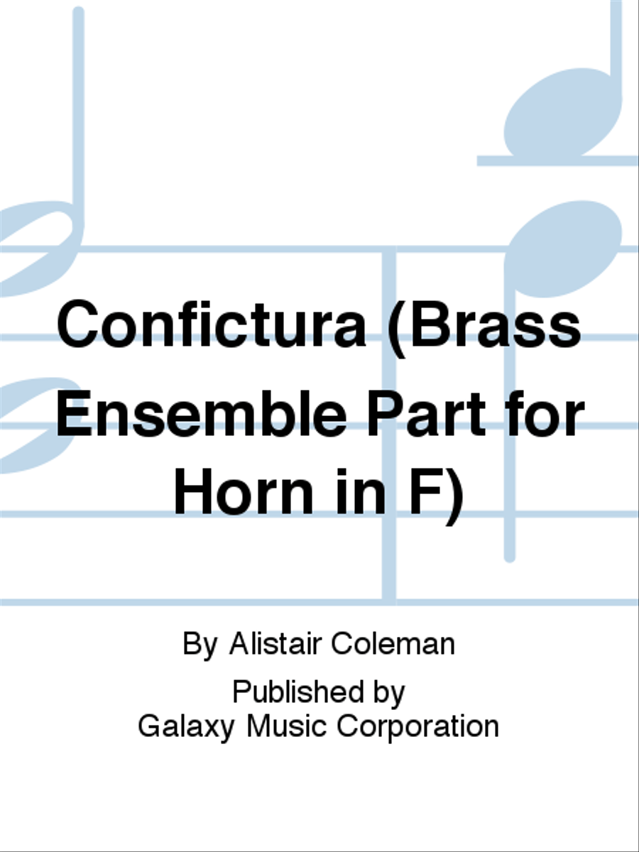 Confictura (Horn in F Part) Horn Solo scores gallery preview page 1