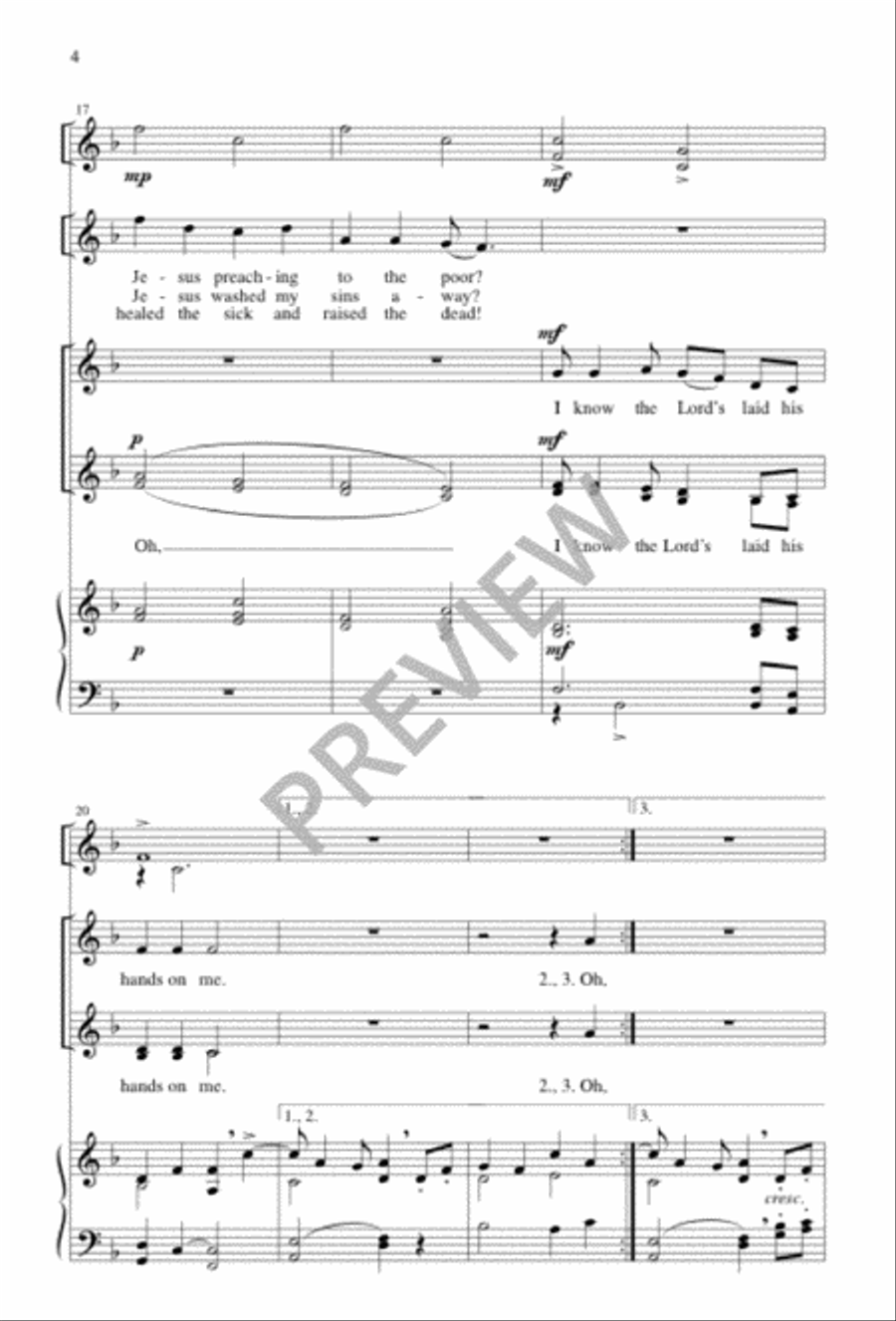 I Know the Lord I Know the Lord Unison Choir scores gallery preview page 4