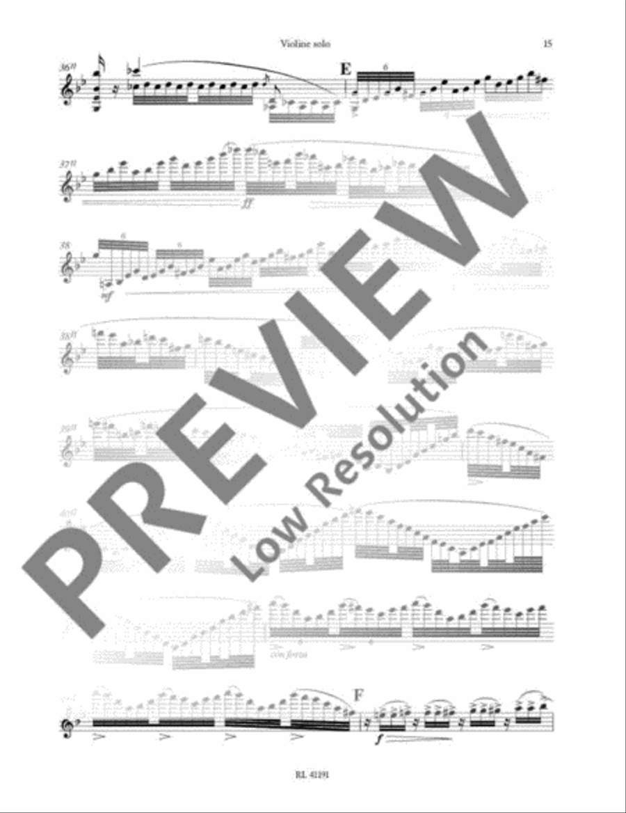 Violin Concerto D minor Orchestra scores gallery preview page 16