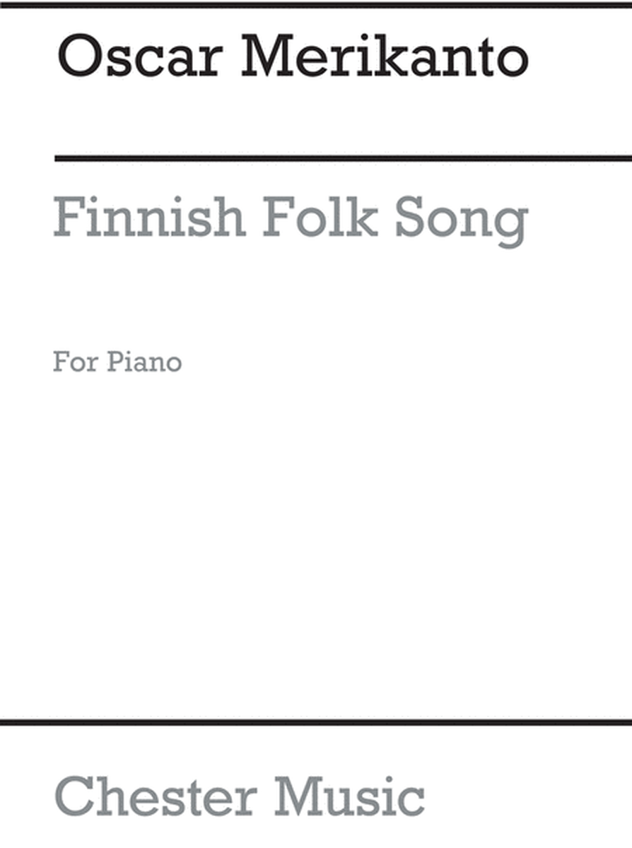 Finnish Folk Song Variations for Piano