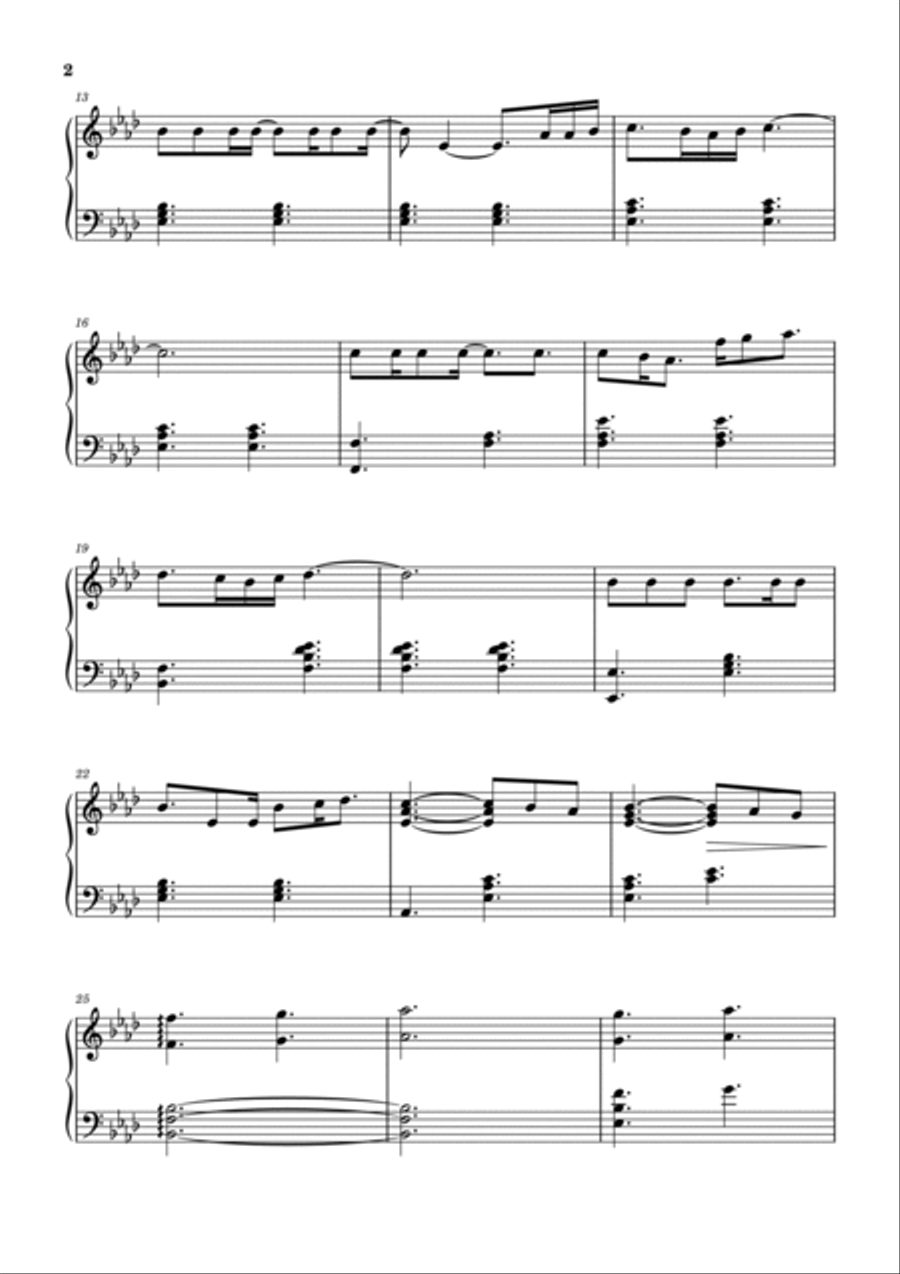 Glimpse Of Us Piano Solo scores gallery preview page 3