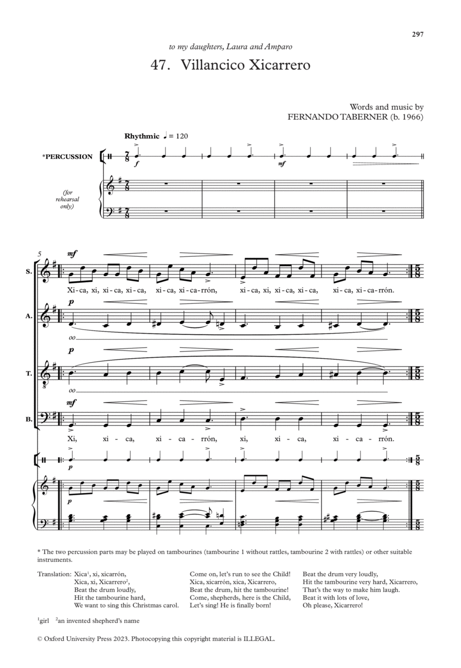 Villancico Xicarrero Score scores gallery preview page 1