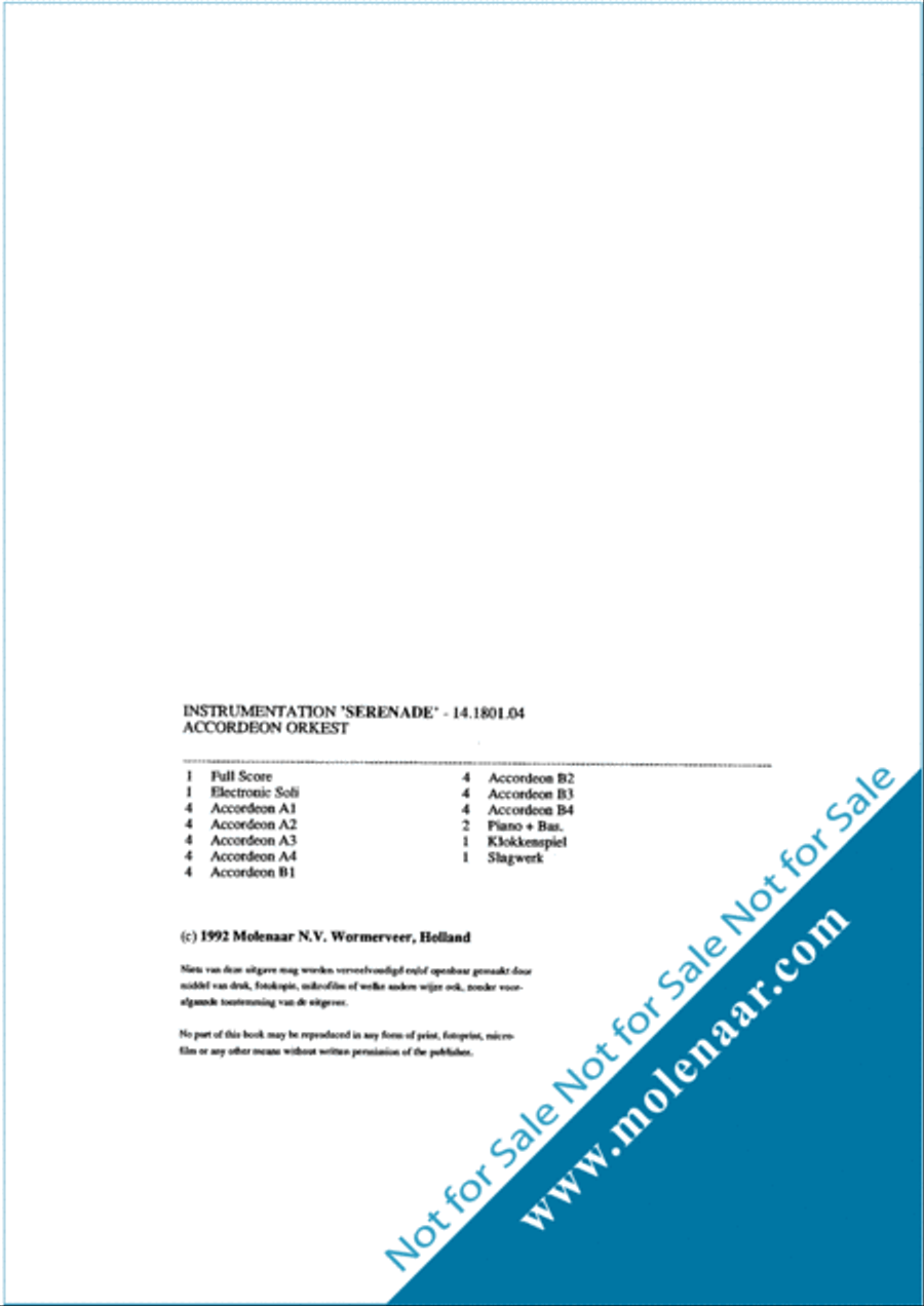 Serenade (Suite Aan Haarlem) Accordion Orchestra scores gallery preview page 4
