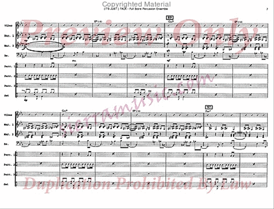 It's Just Talk Percussion Ensemble scores gallery preview page 8